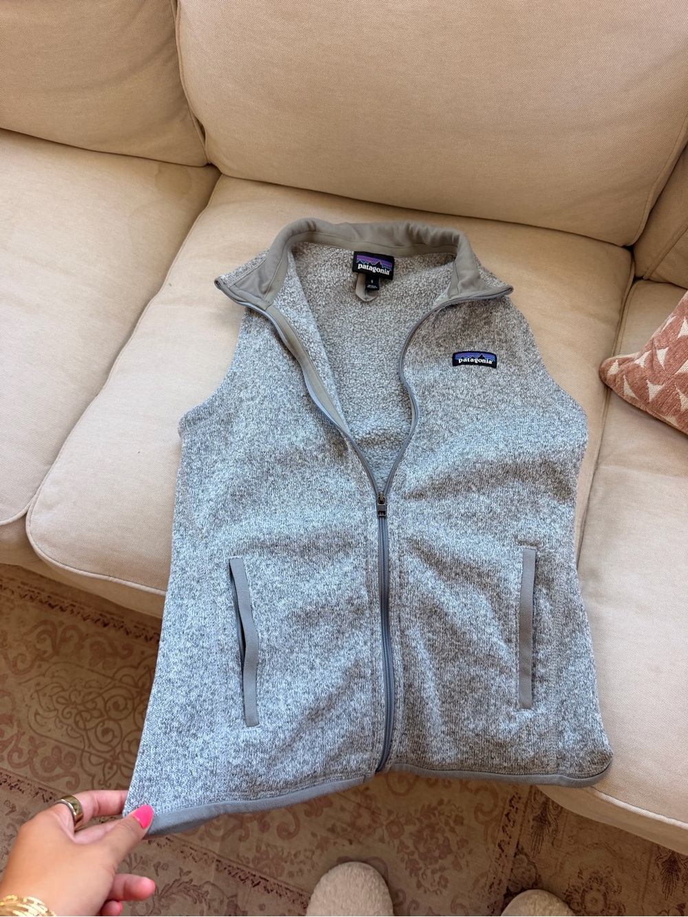 Patagonia women’s small Light Gray Fleece Vest